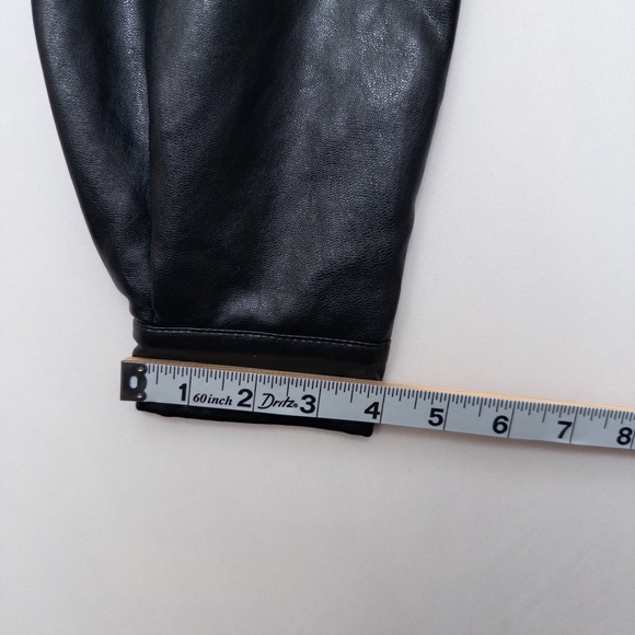 SHEIN XS Women's Jacket Black Faux Leather Zip Front Biker Moto Coat - Picture 6 of 13